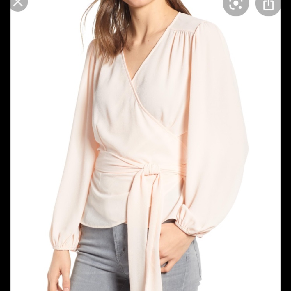 Long Sleeve Wrap Shirt Cottagecore NWT